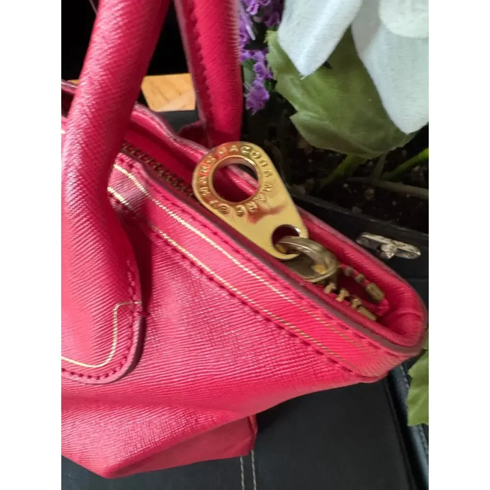 MARC JACOBS FUSCHIA PINK LEATHER TOTE (300